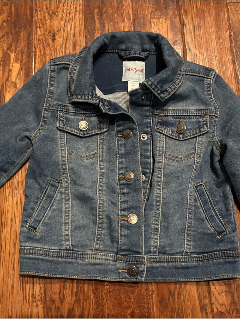 Cat & Jack 4T Denim Jean Jacket in Medium Blue Toddler Girl